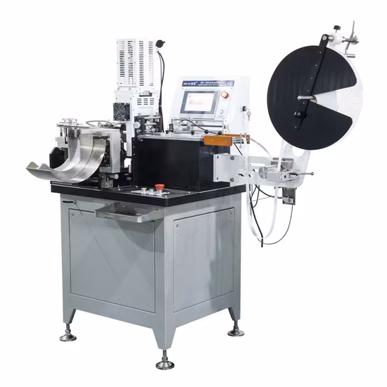 Corte y plegado de cintas de etiquetas satinadas de poliéster por ultrasonidos